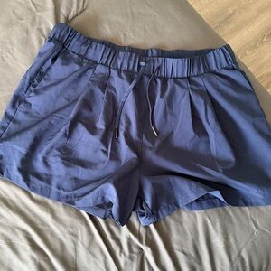 HALARA Navy Elastic Drawstring Athletic Shorts